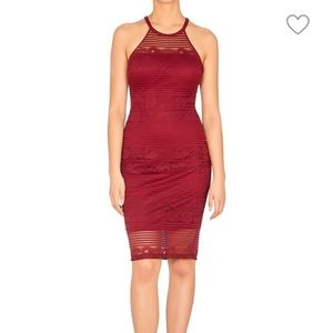 Guess Burgundy Lace Dress NWT